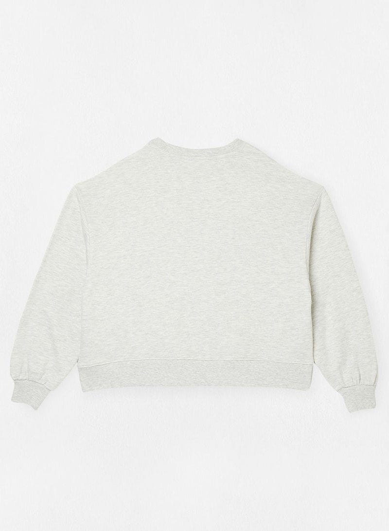 Youth Text Print Oversized Sweatshirt