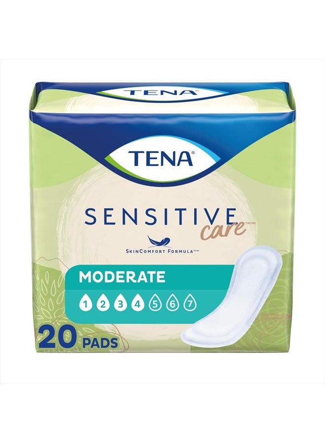 Tena Incontinence Pads for Women, Moderate, Regular, 20 Count