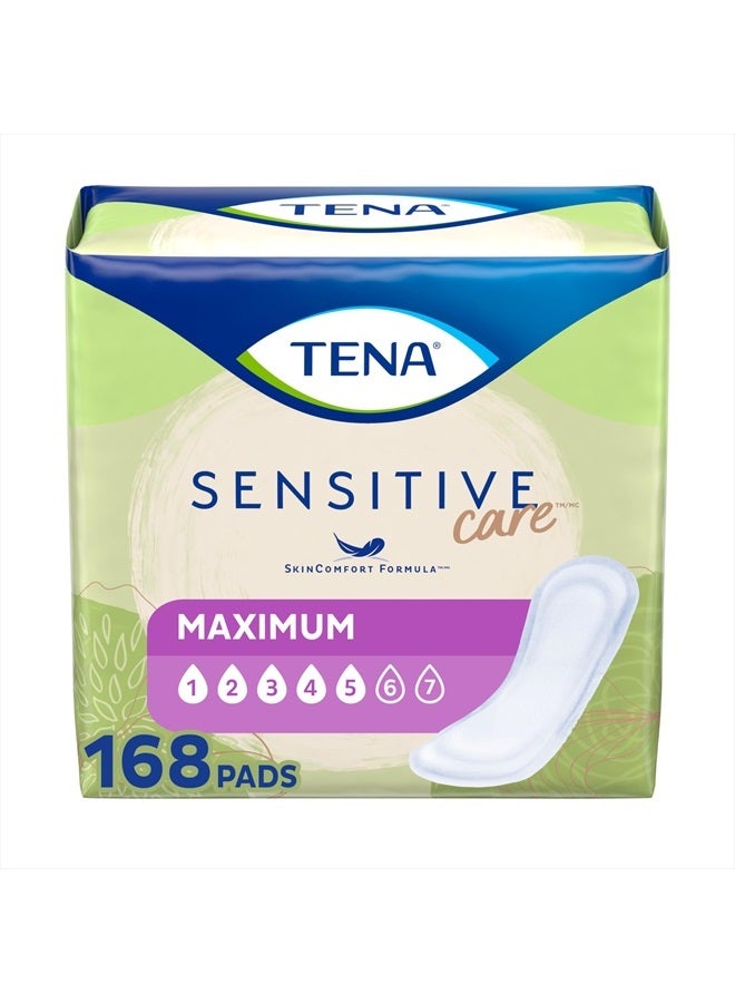 Intimates Maximum Absorbency Incontinence/Bladder Control Pad for Women, Regular Length, 168 Count (3 Packs of 56)