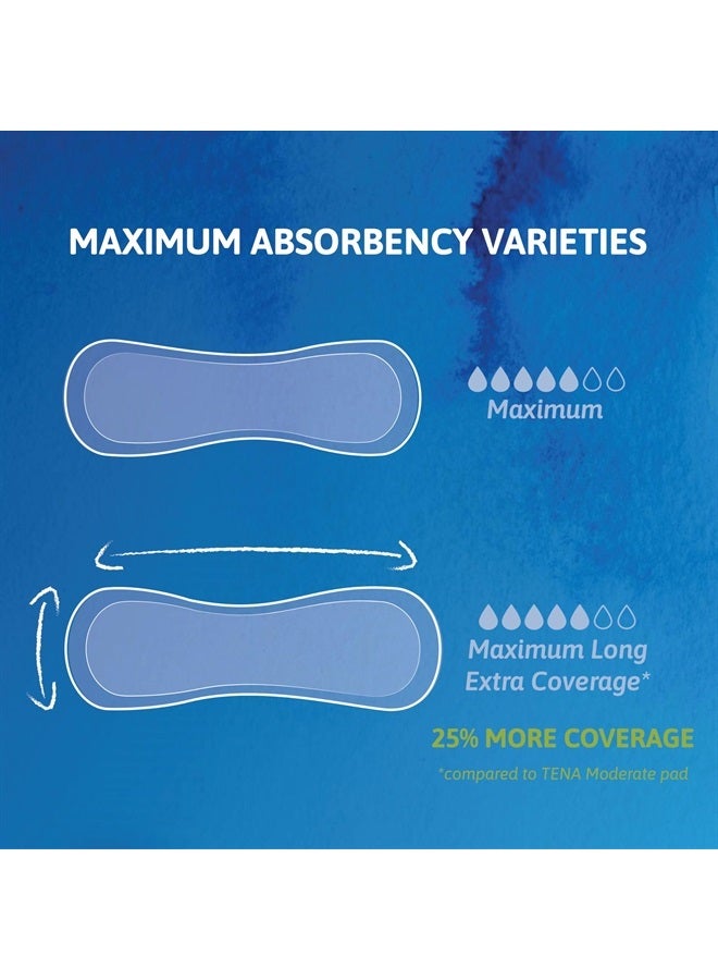 Intimates Maximum Absorbency Incontinence/Bladder Control Pad for Women, Long Length, 117 Count (3 Packs of 39)