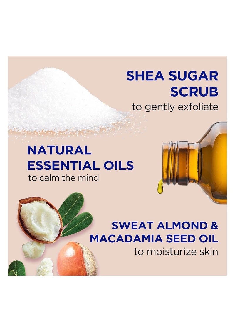 Dr Teal's Shea Sugar Body Scrub, Shea Butter with Almond Oil & Essential Oils, 19 oz (Pack of 3) (Packaging May Vary)