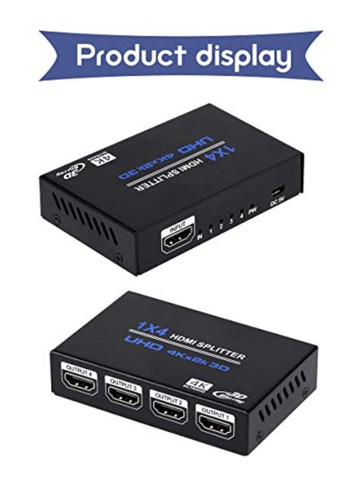 HDMI Splitter 1*4 Out 3D 4K 1081P