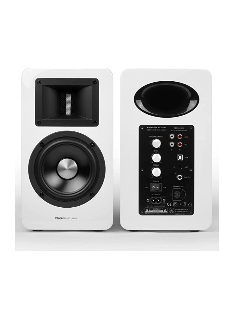 Airpulse A100 Hi Res Audio Active Speaker White