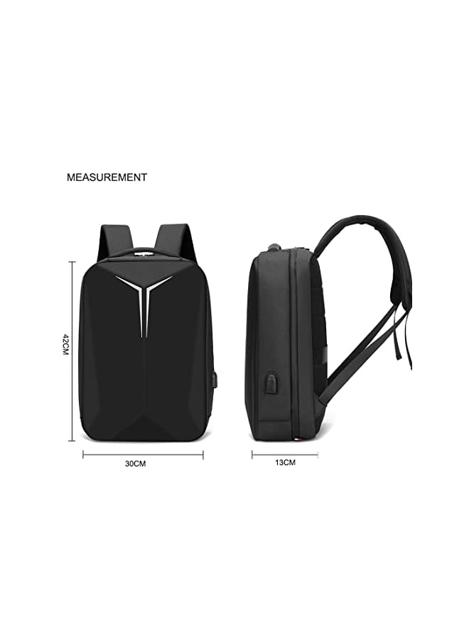 15.6 Inch Hard Shell Laptop Backpack, Waterproof Business Travel Computer Backpack, Gaming Laptop Bag With Usb Charging Port