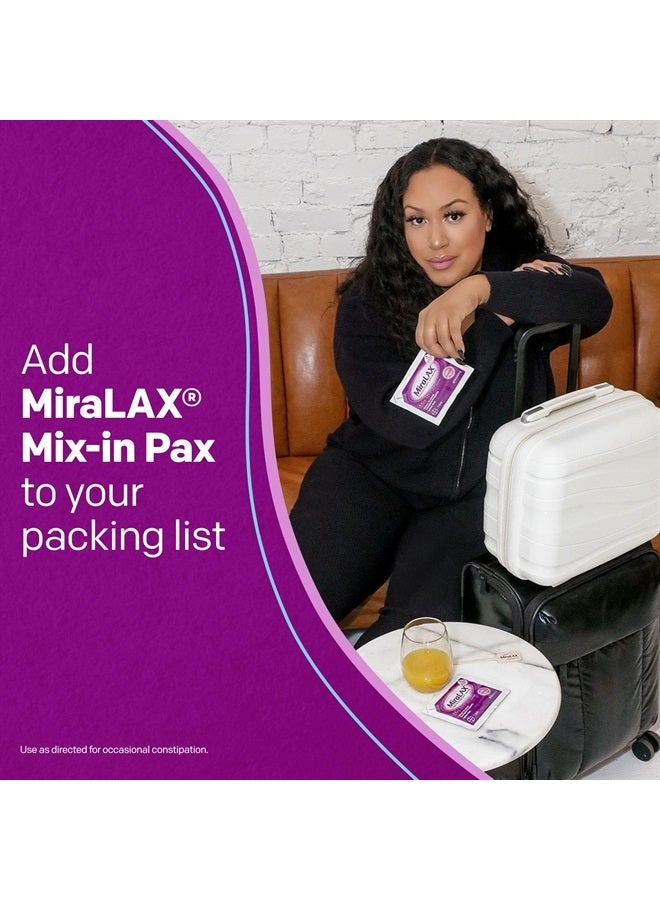 Gentle Constipation Relief Laxative Powder, Stool Softener with PEG 3350, No Harsh Side Effects, #1 Physician Recommended, Single Dose Mix-In Pax, Travel Pack, 40 Dose