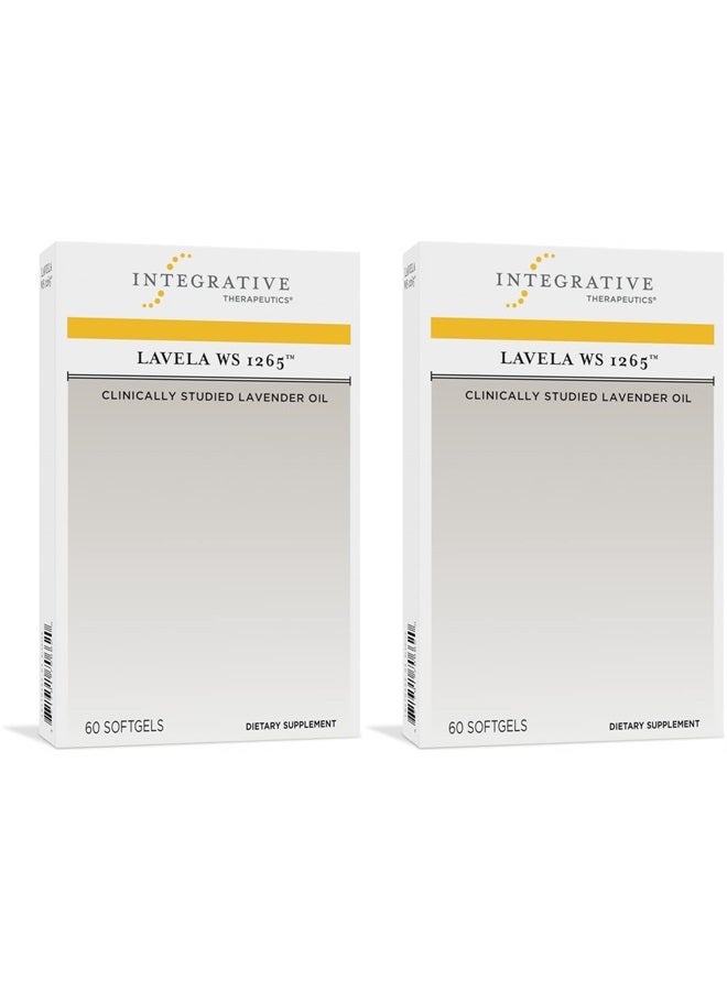 – Lavela WS 1265 - Clinically Studied Lavender Essential Oil Supplement - Calms Nervousness* - Reduces Stress* - 60 Softgels, 2 Pack