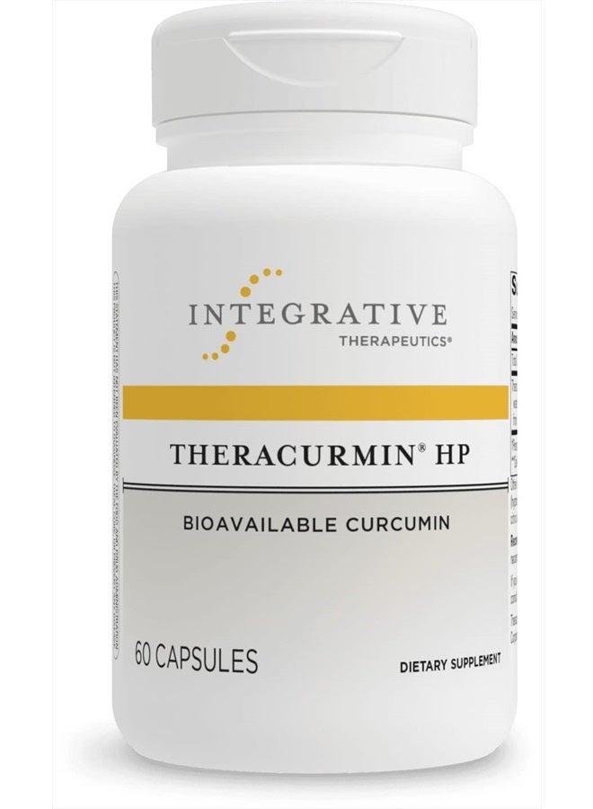 Theracurmin HP - High Absorption Turmeric & Curcumin Supplement - 27x More Bioavailable - Relief of Minor Discomfort Due to Occasional Overuse* - Vegan - 60 Capsules
