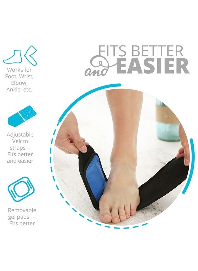 Cold & Hot Therapy Wrap, Reusable Gel Pack for Pain Relief. Great for Sprains, Muscle Pain, Bruises, Injuries, Etc. (Foot, Arm, Elbow, Ankle).