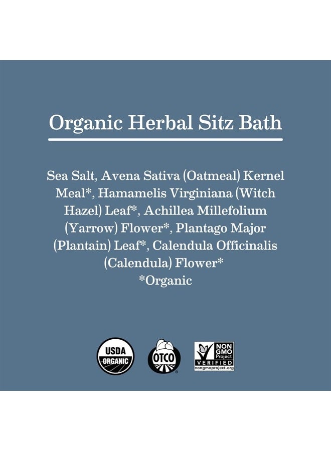 Organic Herbal Sitz Bath | Pregnancy & Postpartum Care, Soothing Sitz Bath for Hemorrhoids Recovery with Witch Hazel, & Calendula (6-Count, 2-Pack)