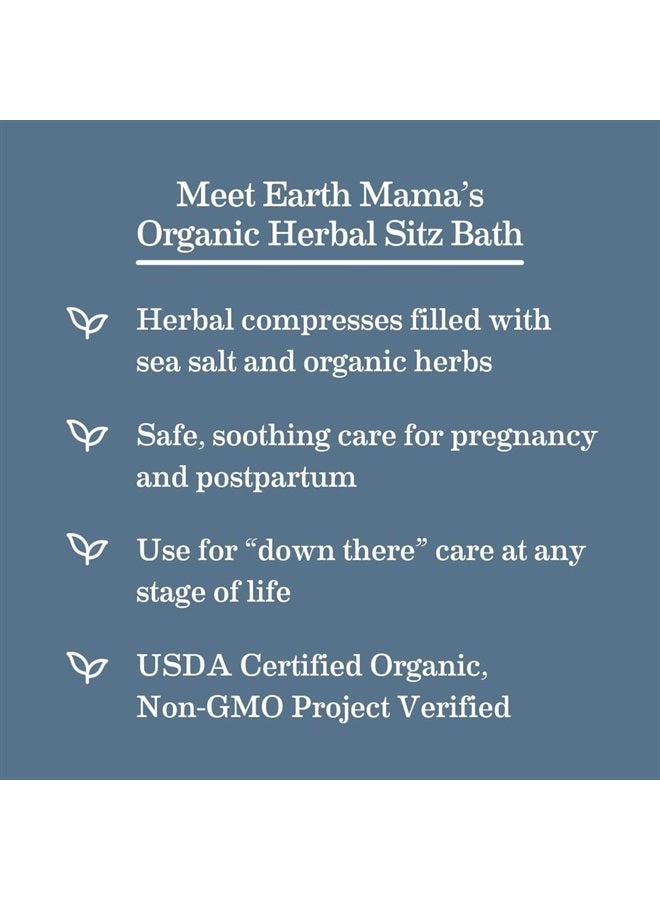 Organic Herbal Sitz Bath | Pregnancy & Postpartum Care, Soothing Sitz Bath for Hemorrhoids Recovery with Witch Hazel, & Calendula (6-Count, 2-Pack)