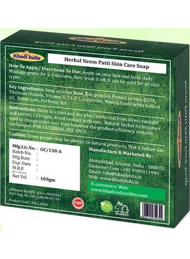 Neem Patti Detoxifying Skin Care Bath Soap 100 Gm Each (Pack Of 2)