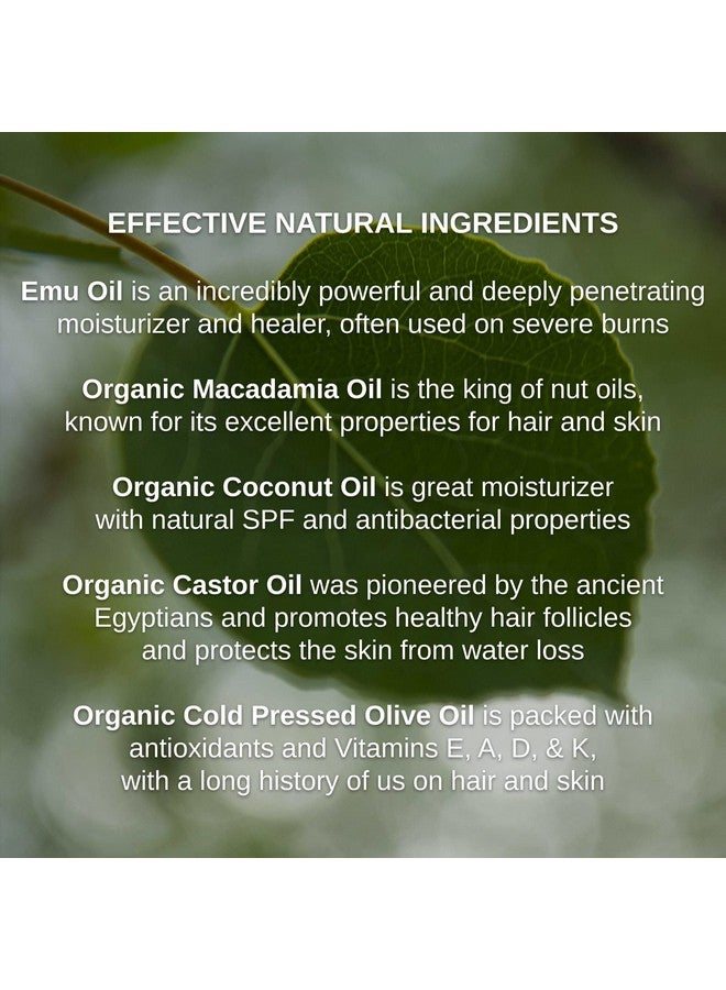 Nourish & Protect Hair & Body Oil Serumpure Emu Rosemary Macadamia Castor Coconut & Olive Oils For Hair Growth Strengthening Split Ends & Dry Scalp6 Months Supply4 Oz