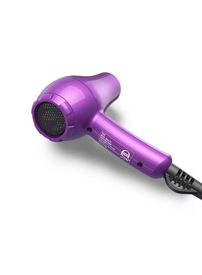 Mini Lightweight Hair Dryer For Pour Painting & Rv Compact Travel Blow Dryer For Kids 1000W Ionic Dryer With Concentrator Cool Shot Button