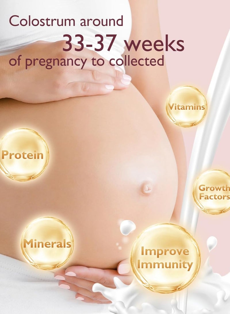 Colostrum Collector Reusable Breast Milk Collector with Storage Case and Cotton Wipe, Portable Colostrum Container BPA Free, Multi-Use Collector