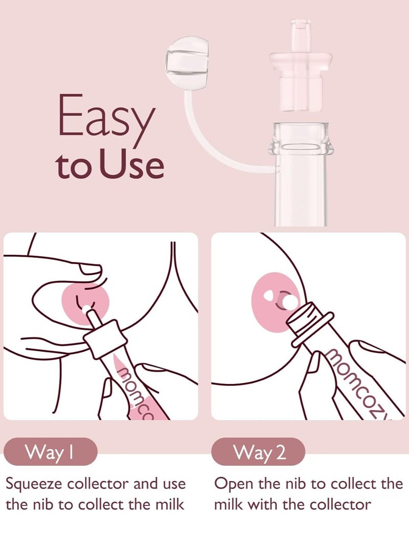 Colostrum Collector Reusable Breast Milk Collector with Storage Case and Cotton Wipe, Portable Colostrum Container BPA Free, Multi-Use Collector