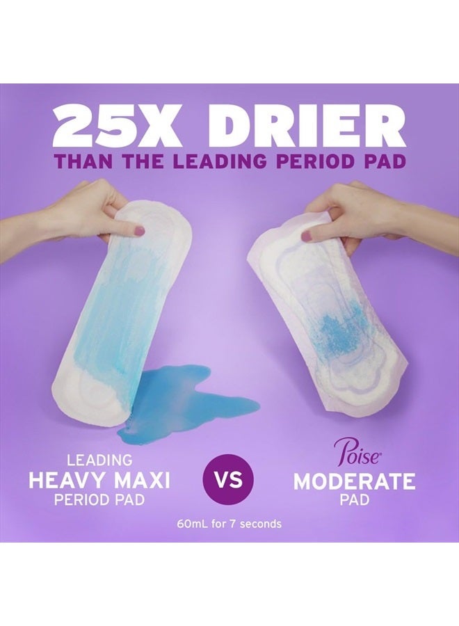 Incontinence Pads & Postpartum Incontinence Pads, 4 Drop Moderate Absorbency, Regular Length, 20 Count, Packaging May Vary