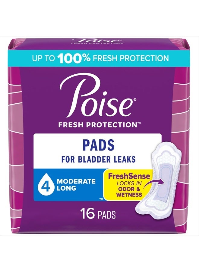 Incontinence Pads & Postpartum Incontinence Pads, 4 Drop Moderate Absorbency, Regular Length, 20 Count, Packaging May Vary