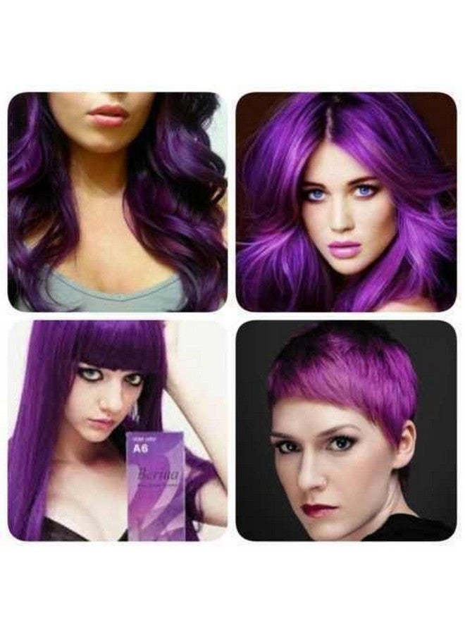 New Professional Permanent Hair Dye Color Cream Purple Violet A6