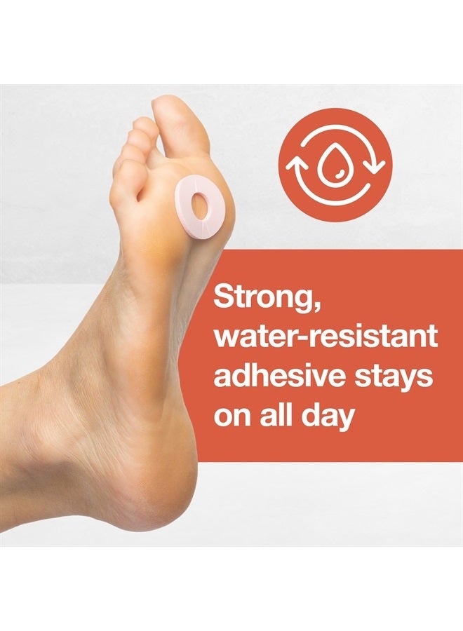 Callus Cushions Round Foam Padding with Water-Resistant Self-Stick Adhesive, Protects Foot, Heel and Toes from Rubbing and Friction, Pain Relief from Shoe Pressure (48 Count)