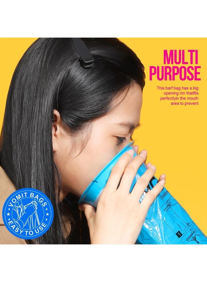 Vomit Bags Disposable, 15 Pack Emesis Bags Disposable Barf Bags Throw Up Bags, Nausea for Travel Motion Sickness, Vomit Bags for Car, Aircraft, Kids, 1000ml