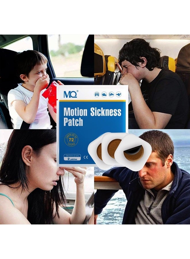 14ct Motion Sickness Patches Non Drowsy, Sea Sickness Patch Behind Ear for Cruise Ship Travel, Waterproof Car Sick Patches Fast Acting & Long Last up to 72H