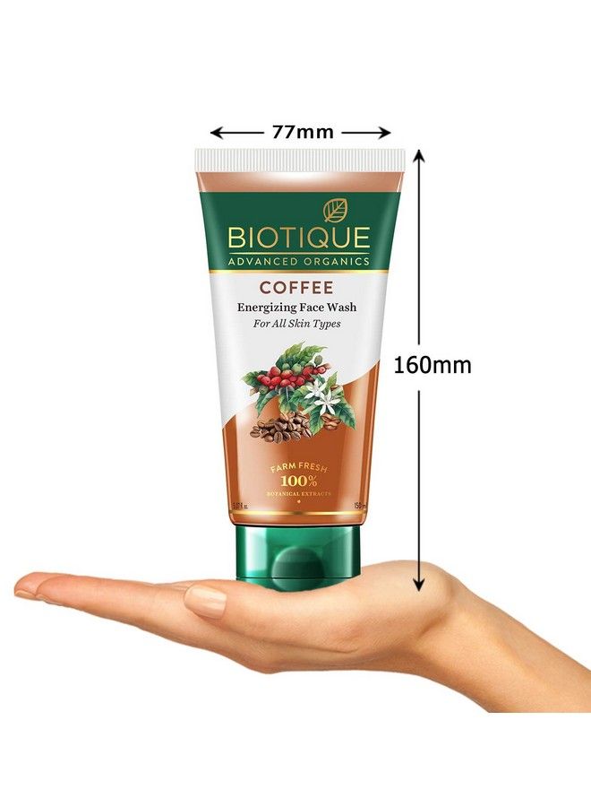 Coffee Energizing Face Wash 150Ml ; Purifies Skin Unclog Pores ; Paraben & Sls Free (Pack Of 2)