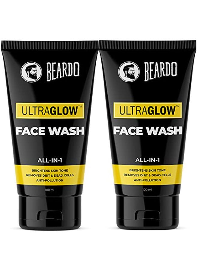 Ultraglow Facewash For Men, 100 Ml (Pack Of 2)