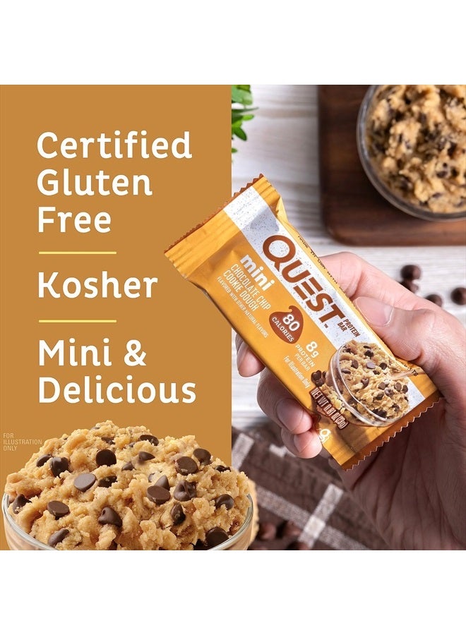 Mini Chocolate Chip Cookie Dough Protein Bars, High Protein, Low Carb, Keto Friendly, 14 Count