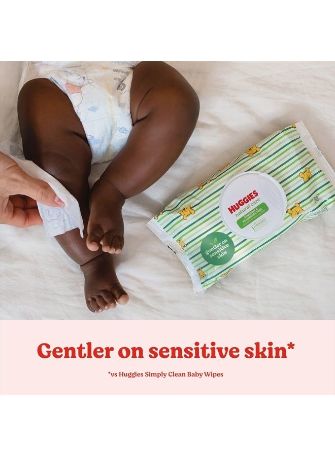 Huggies Natural Care Sensitive Baby Wipes, Unscented, Hypoallergenic, 99% Purified Water, 2 Refill Packs (352 Wipes Total)