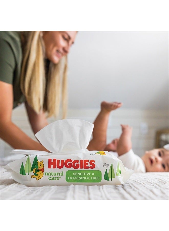 Huggies Natural Care Sensitive Baby Wipes, Unscented, Hypoallergenic, 99% Purified Water, 2 Refill Packs (352 Wipes Total)
