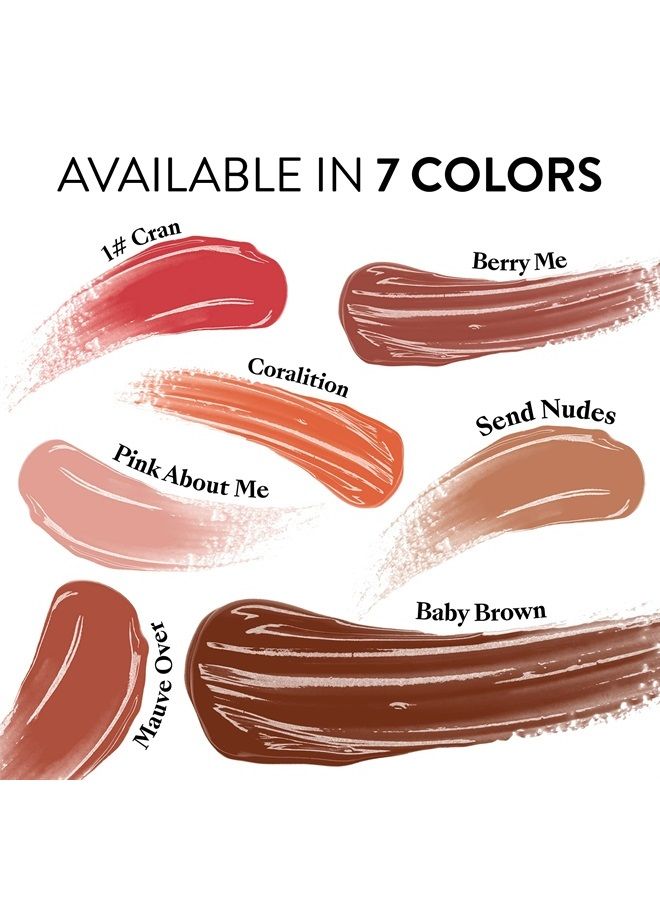 Cosmetics | Long Lasting Pink Lip Gloss Shade, Pink About Me | Vegan Lipstick Topper, Paraben-Free, Cruelty-Free Gloss Topper