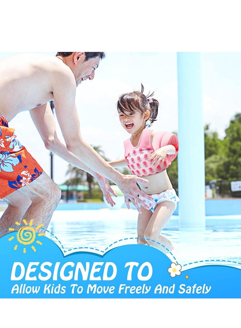 Swim Vest Float for Girls and Boys Floaties for Learn Swiming Training, Infant Safety Aid Jacket, Pool Jackets with Arm Water Wing for 2-8 Years Old