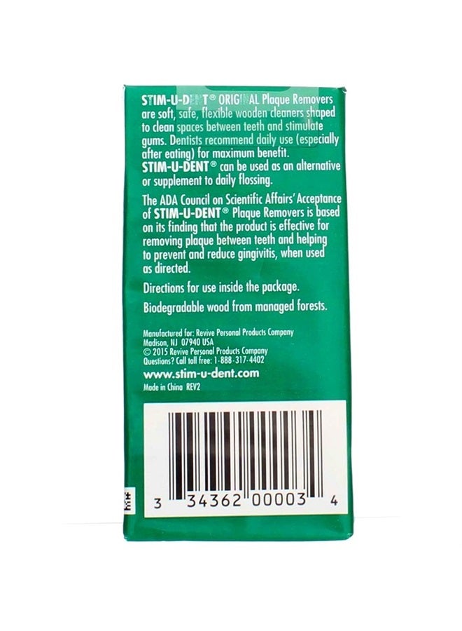 Plaque Removers, Mint Flavor 4-25 Packs [100 Picks] (Pack of 10)