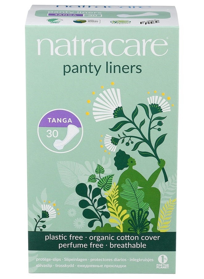 Natracare Natural Organic Thong Style Panty Liners, Made with Certified Organic Cotton, Ecologically Certified Cellulose Pulp and Plant Starch (16 Pack, 480 Liners Total)
