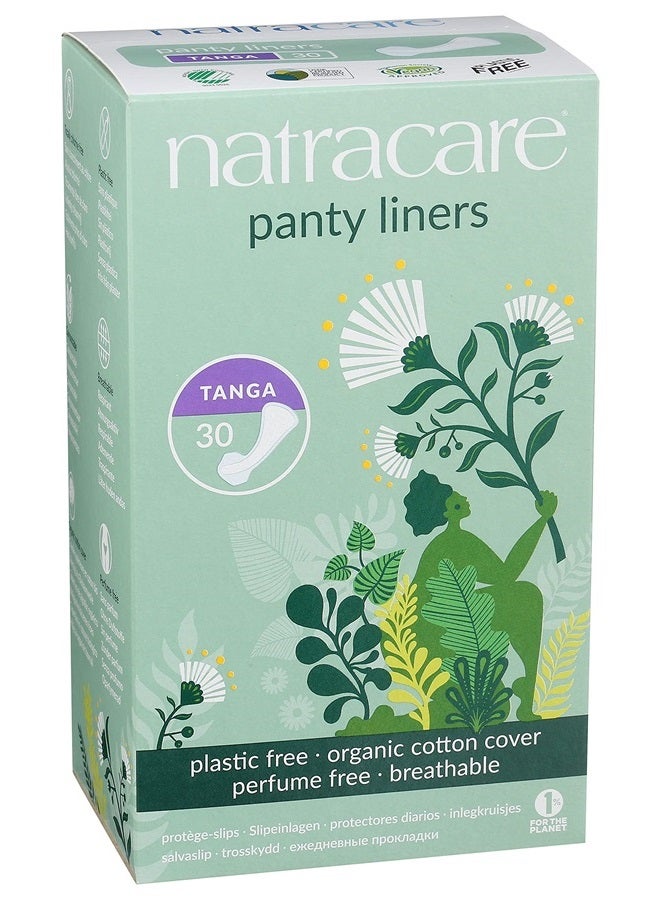 Natracare Natural Organic Thong Style Panty Liners, Made with Certified Organic Cotton, Ecologically Certified Cellulose Pulp and Plant Starch (16 Pack, 480 Liners Total)
