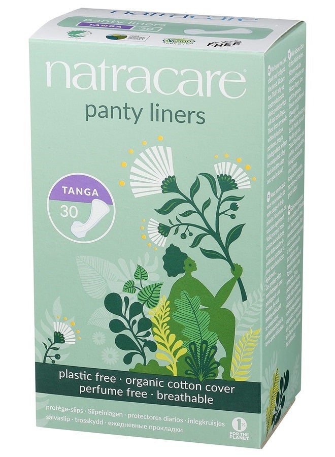 Natracare Natural Organic Thong Style Panty Liners, Made with Certified Organic Cotton, Ecologically Certified Cellulose Pulp and Plant Starch (16 Pack, 480 Liners Total)