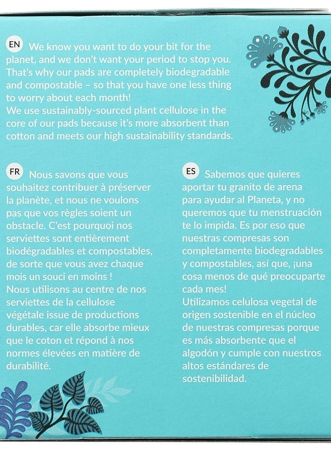 Natracare Slim Fitting Ultra Pads with Wings, Regular, Made with Certified Organic Cotton, Ecologically Certified Cellulose Pulp and Plant Starch (12 Pack, 168 Pads Total)