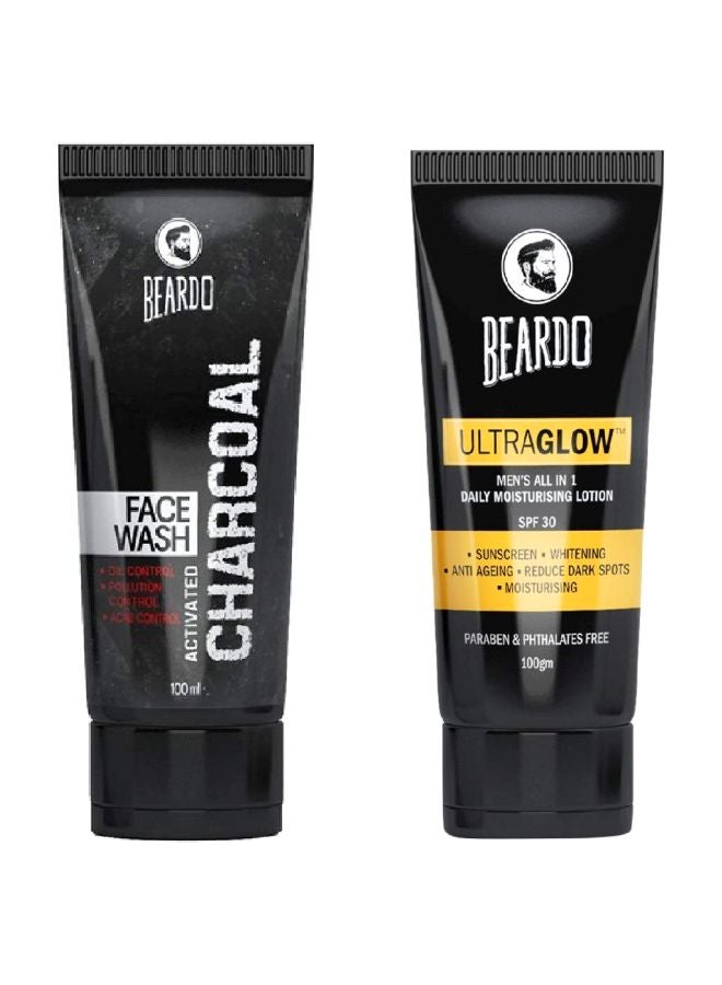 Ultraglow Face Lotion With Activated Charcoal Face Wash