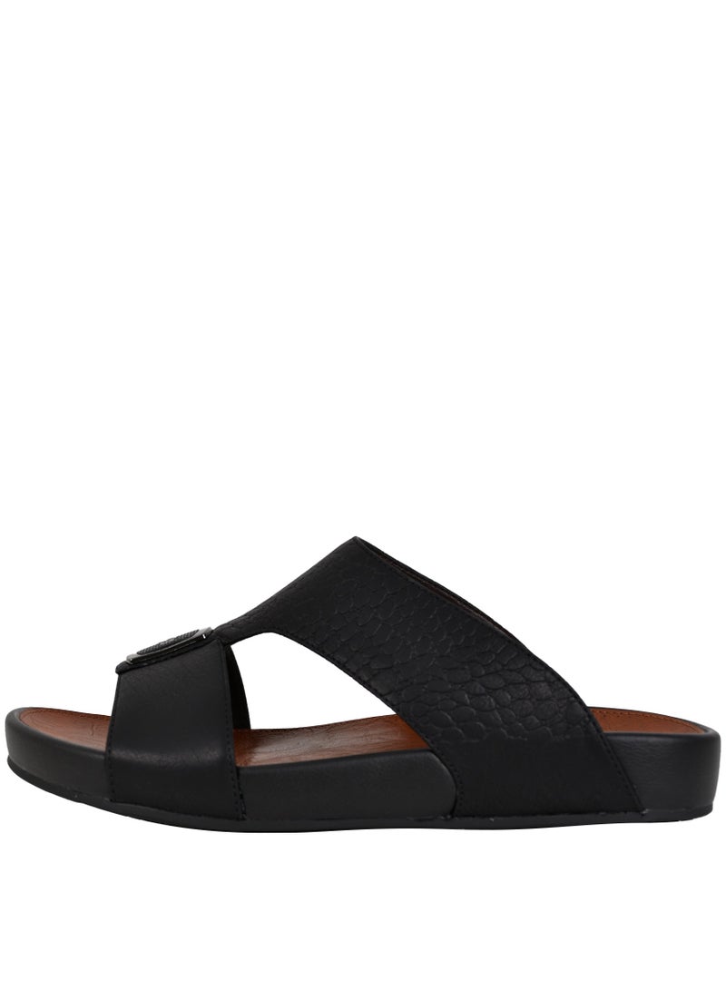 Mens Dual Textured Strap Sandals