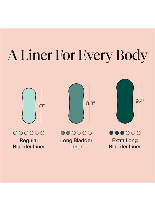 Ultra Thin Organic Bladder Liners | Incontinence & Postpartum Pads for Women | Panty Liners for Bladder Leaks | Breathable Cotton (72 Long Liners)