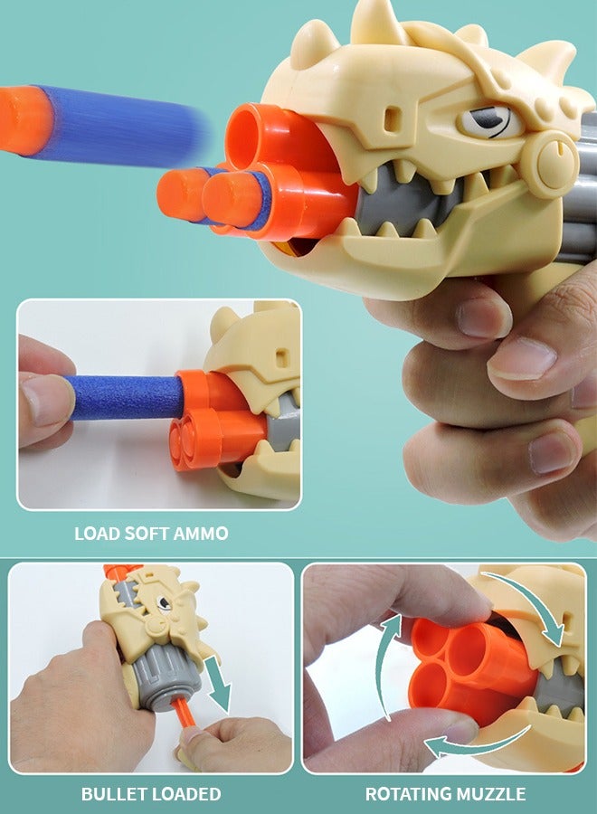 Shooting Game with Light and Sound, Foam Dart Toy Dinosaur Blaster, Electronic Shooting Rotating Target for Nerf Guns, Shooting Toys, Ideal Gift Toy for Boys and Girls