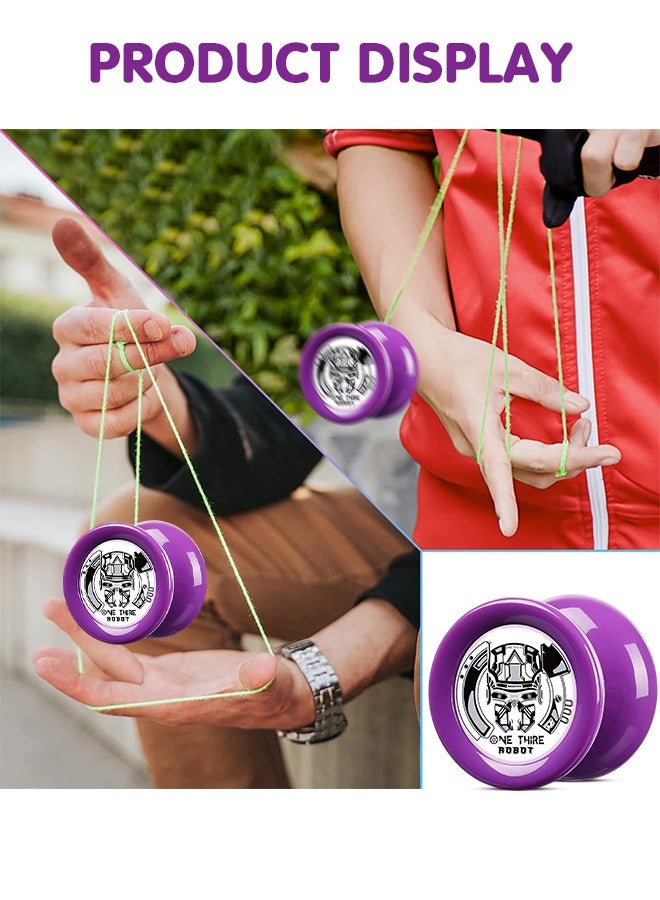 YOYO Responsive,Purple Ball Bearing Yoyo Axle, Premium Plastic Yoyo,Suitable for Beginners Adults and Children,Children's Educational Toys