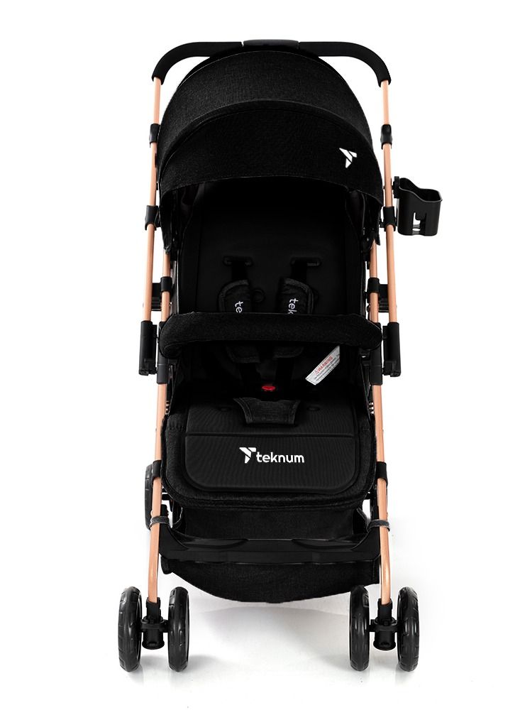 Reversible Trip Stroller With Ace Diaper Bag - Black