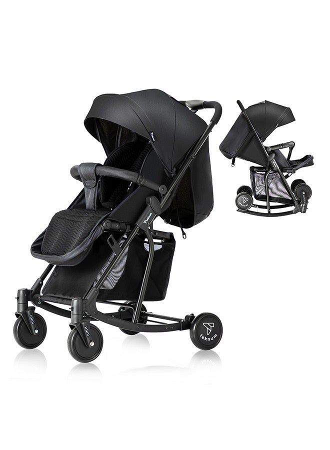 Stroller Plus Rocker With Orange Styler Fashion Diaper Bag - Black