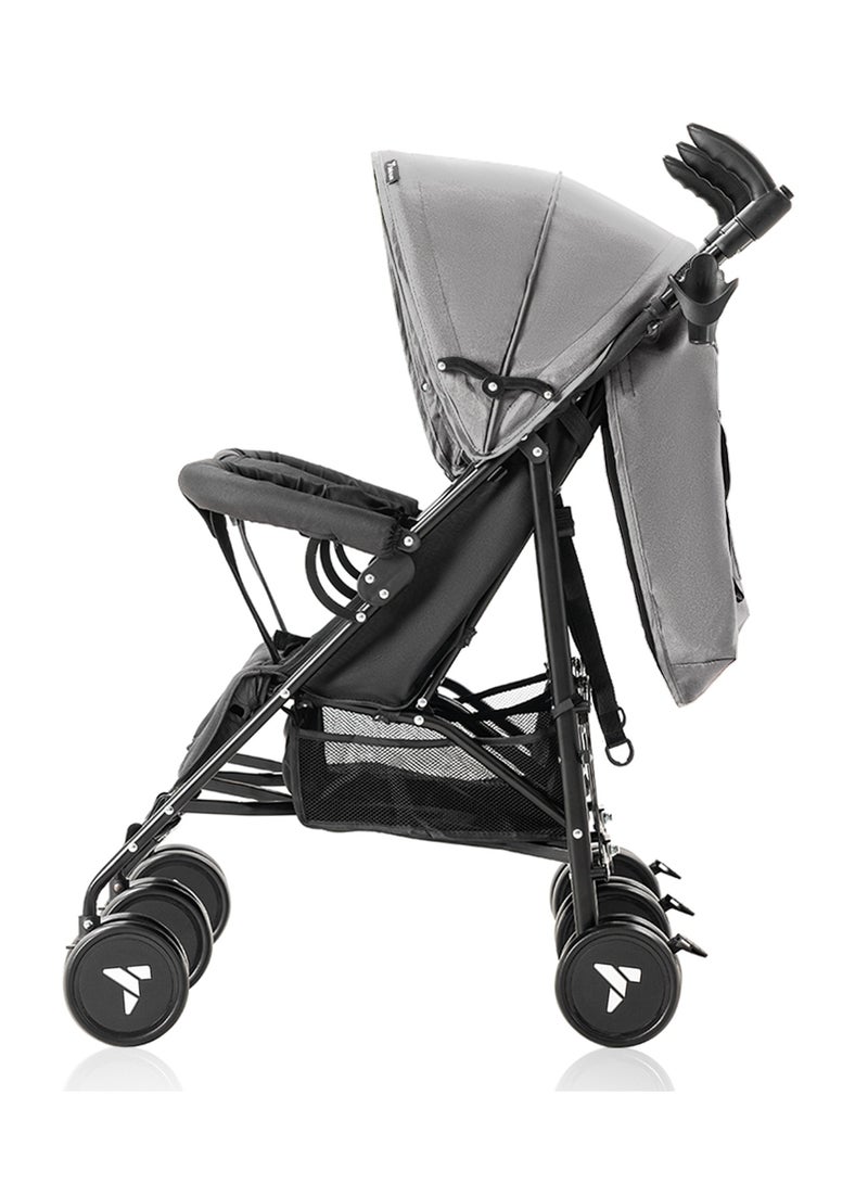 Baby Twin Stroller Fellow With Lightweight And Foldable - Grey