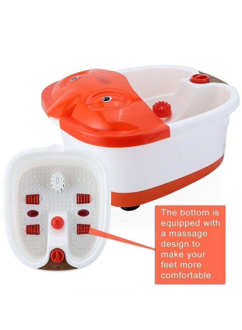 Multi-Function Foot Spa and Massager (White, Orange)