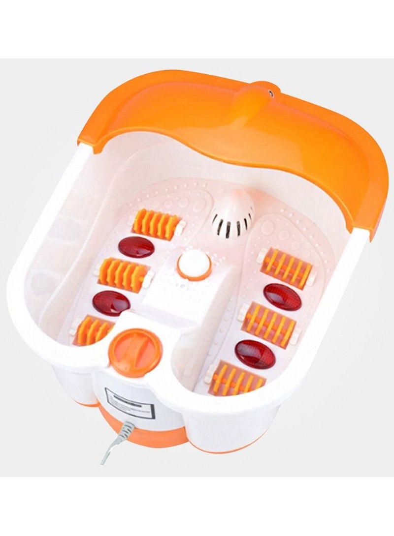 Multi-Function Foot Spa and Massager (White, Orange)