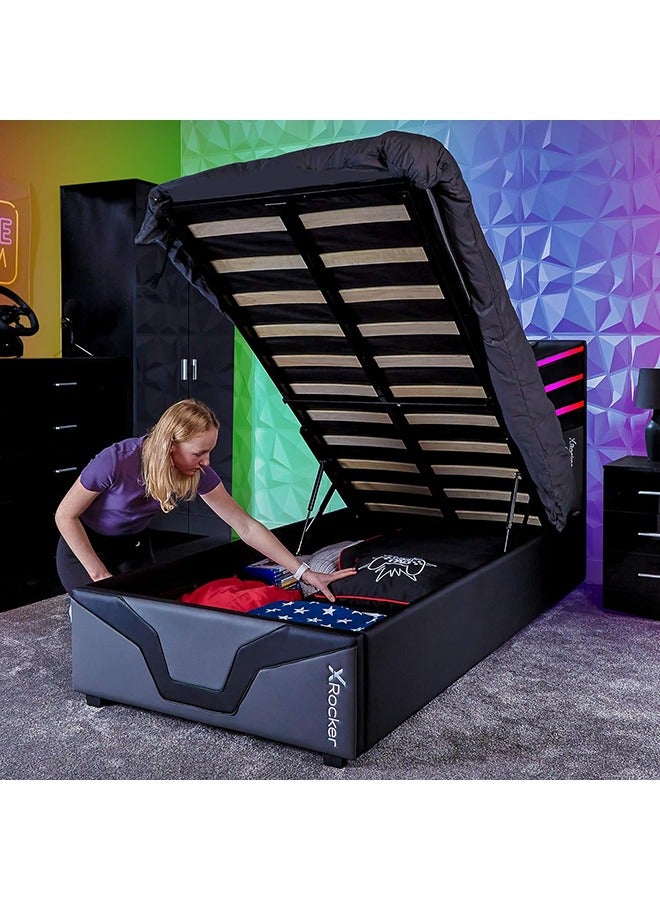 X Rocker Cosmos RGB LED Bed in a Box - Single Mattress Size 90 x 190 cm