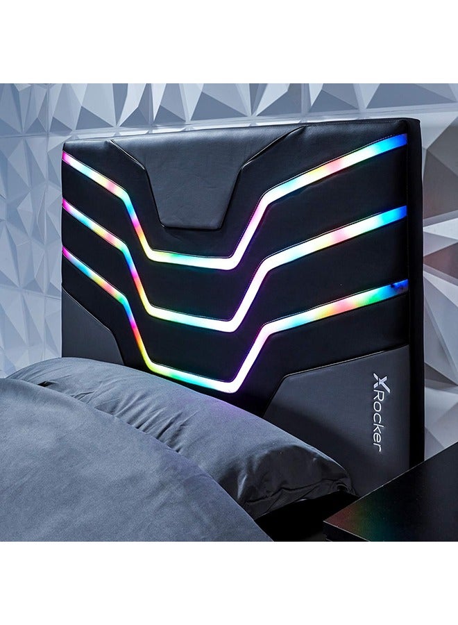 X Rocker Cosmos RGB LED Bed in a Box - Single Mattress Size 90 x 190 cm