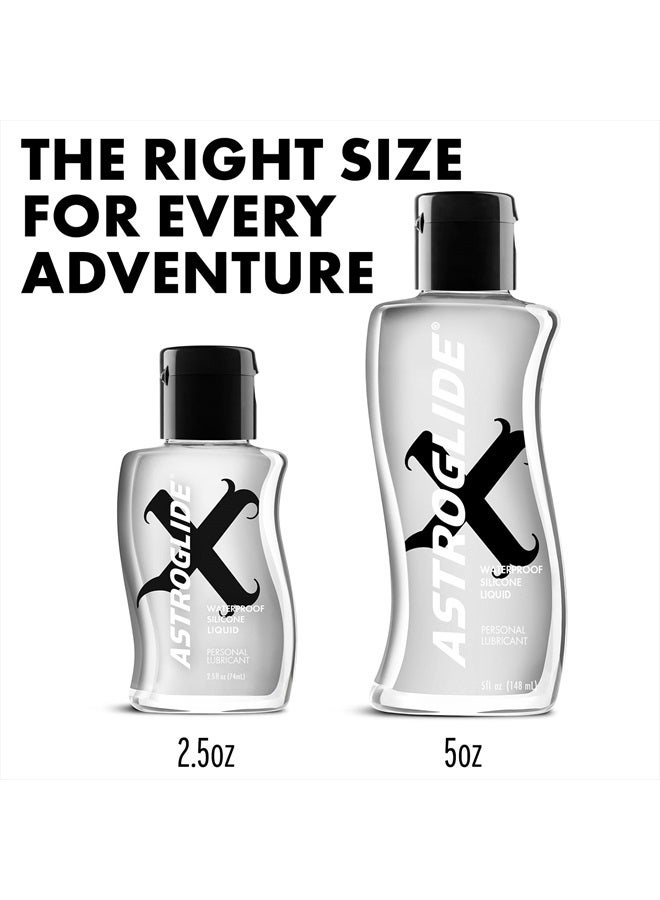 Silicone Lube 2.5oz, X Premium Personal Lubricant, Waterproof For Water Play, Travel-Friendly